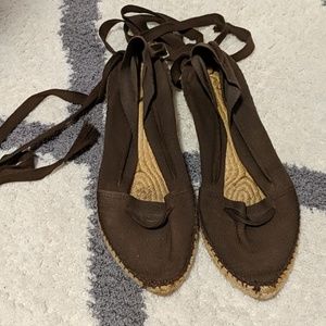 Brown flat espadrilles